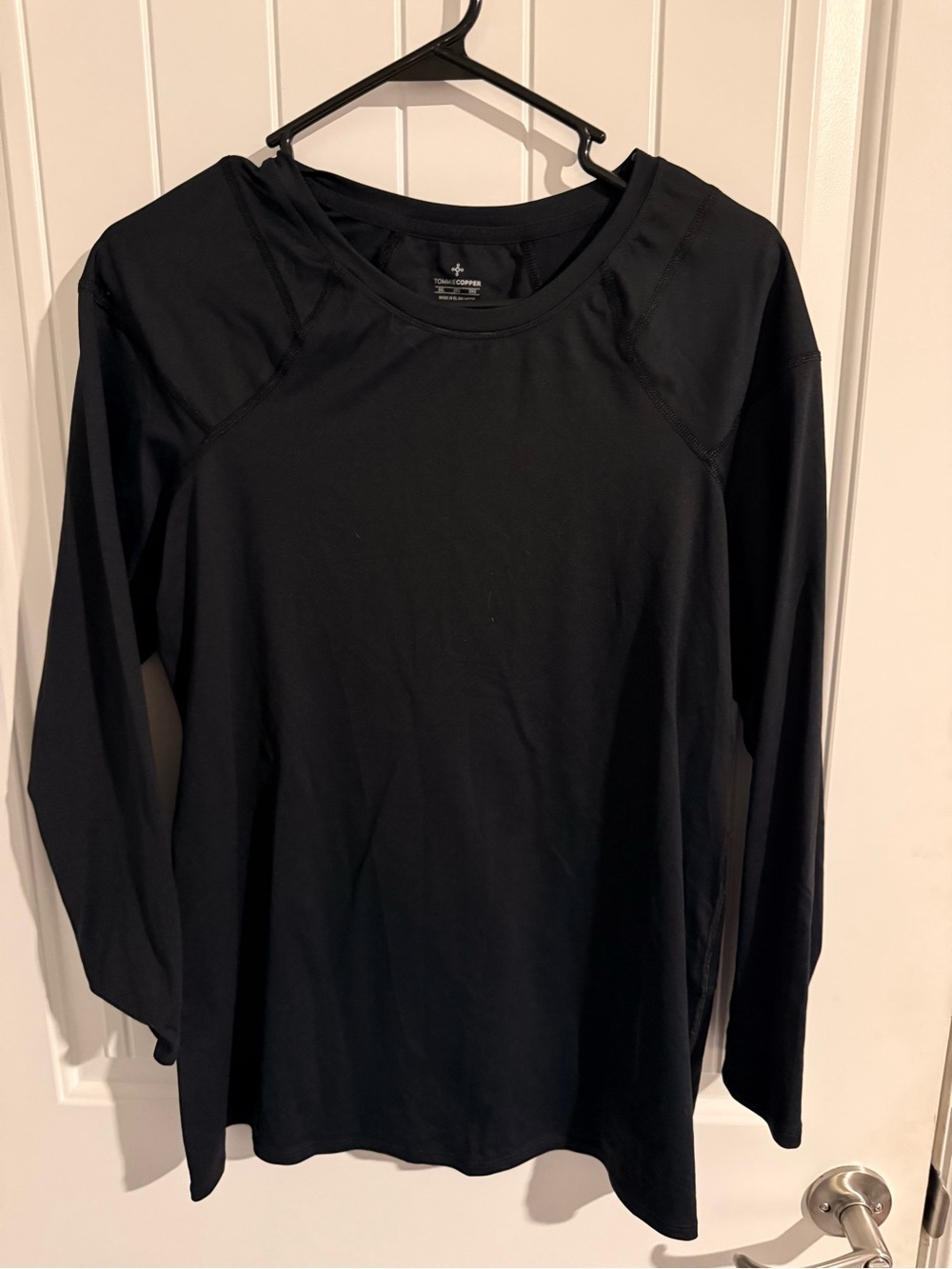 Tommie Copper 3X Black Performance Long Sleeve Active Top